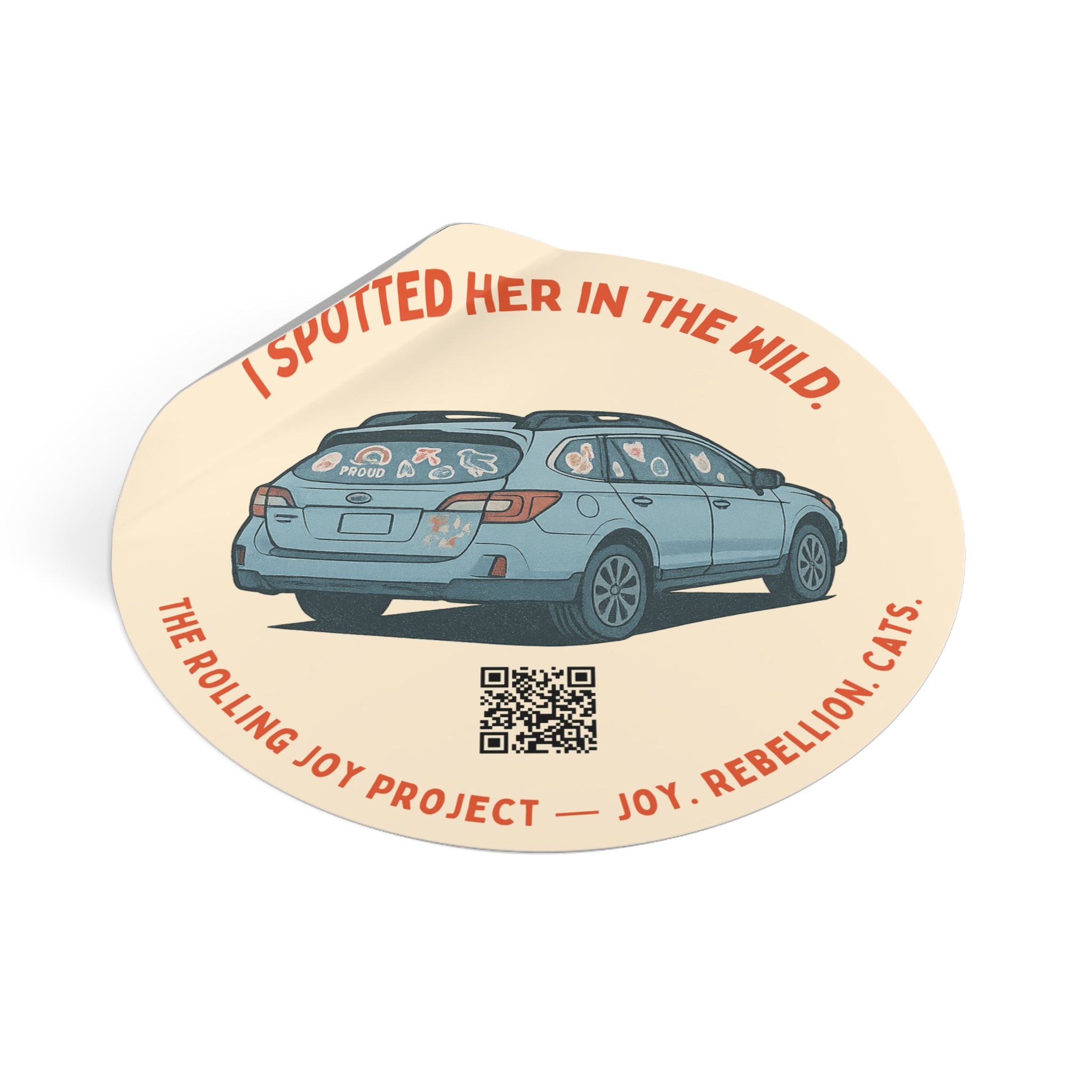 I Spotted Her in the Wild. Vinyl Sticker